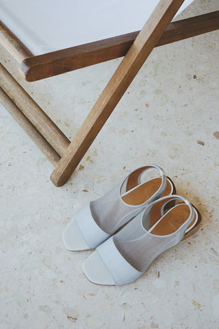 Top view shot of the Coclico Oak Sandal in Puff Screen. 