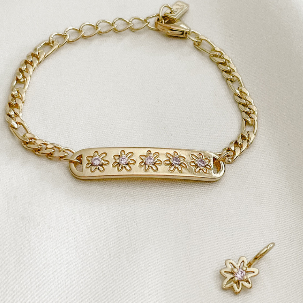 gold daisy bracelet