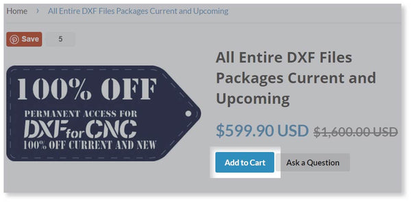 adding products to the cart-DXFforCNC.com