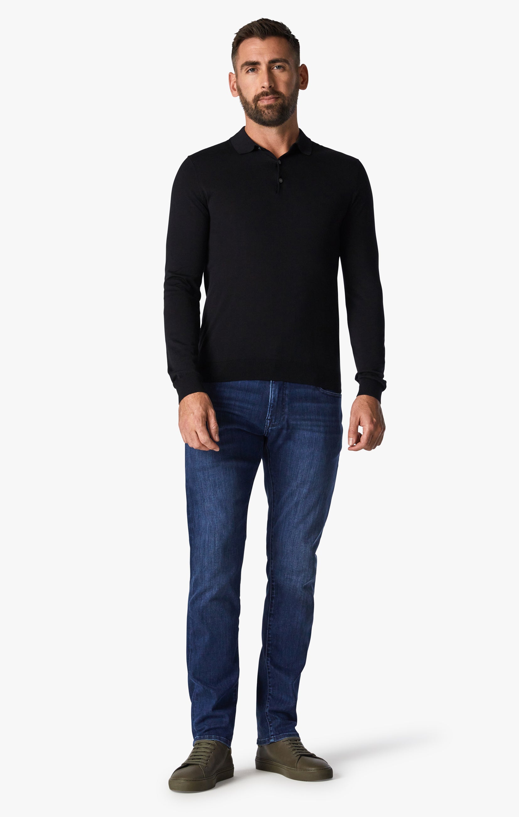 Charisma Relaxed Straight Leg Jeans In Mid Indigo Urban Image 1