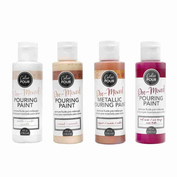 50% OFF- Desert Rose Color Pour Pre-Mixed Paint Kit 4/Pkg