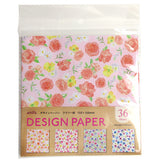 Beautiful Shabby Chic Flower Paper Pad 6"x 6", 9 sheets each of 4 designs.  The perfect additions to all your paper crafting and origami projects!