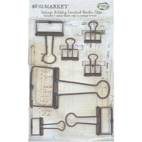 Antique Bronze Binder Clips 7/Pkg