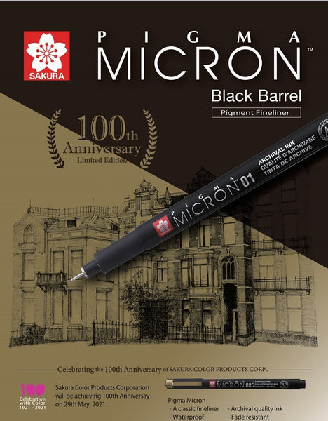 Pigma Micron Pens 10/Pkg Black Ink Anniversary Limited – Little Craft Place