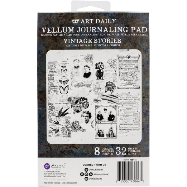 Vintage Stories Prima Art Daily Vellum Pad 32/Pkg