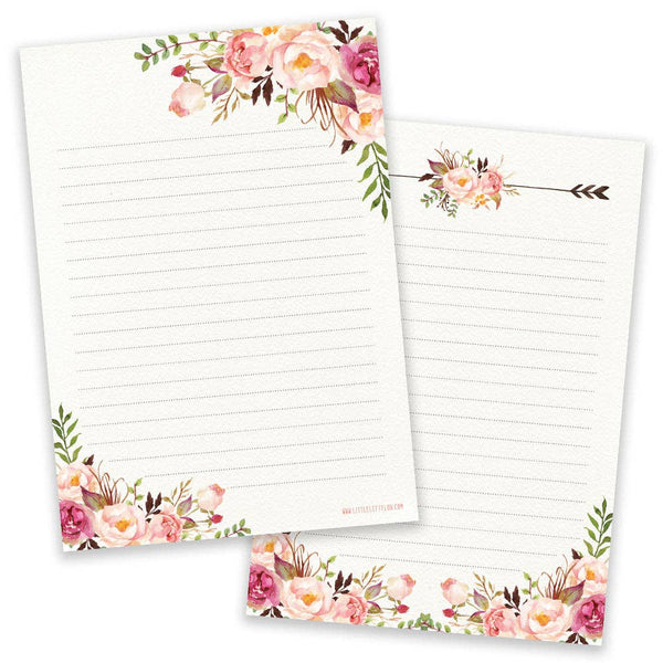 Vintage Flower Notepad A5