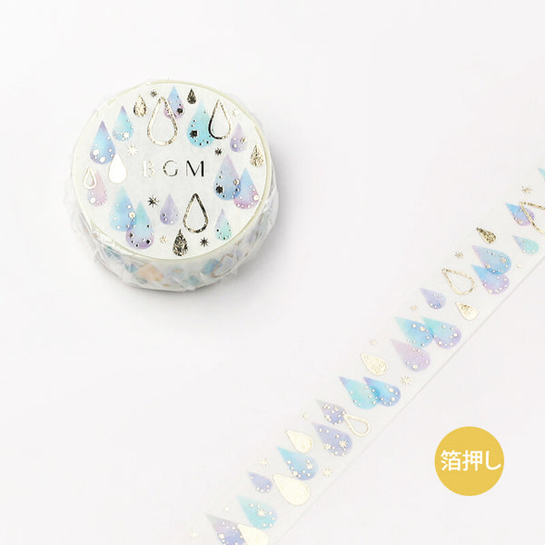 Colorful Drops Washi Tape Foil BGM