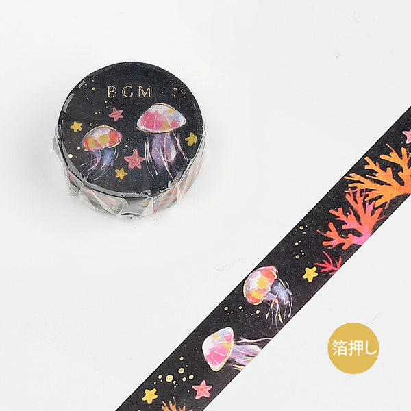 Depth Ocean Jellyfish Washi Tape Foil BGM