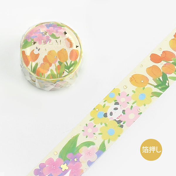 Little World Tulip Garden Washi Tape Foil BGM