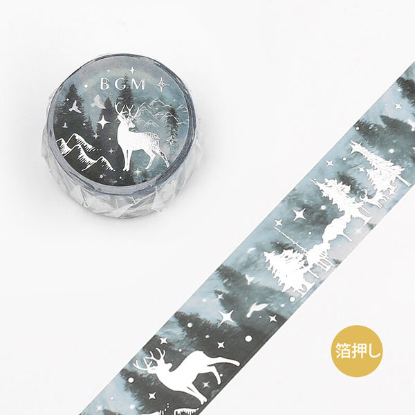 Nature Poem Forest Washi Tape Foil BGM