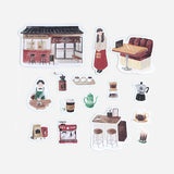 Little Shop Coffee Shop Flake Sticker (45 pieces)