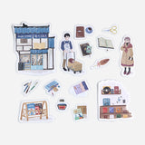 Little Shop Bookstore Flake Sticker (45 pieces)