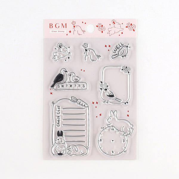 Schedule, Checklist, Clock and Weekly BGM Clear Stamp Set is perfect for decorating your planner, bullet journal scrapbook, card making or crafting project. 