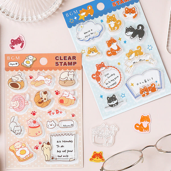 Bread & Cat BGM Clear Stamp Set