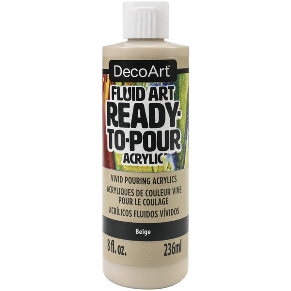 DecoArt FluidArt Ready-To-Pour Acrylic Paint Beige 8oz