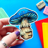 Blue Mushroom Sticker