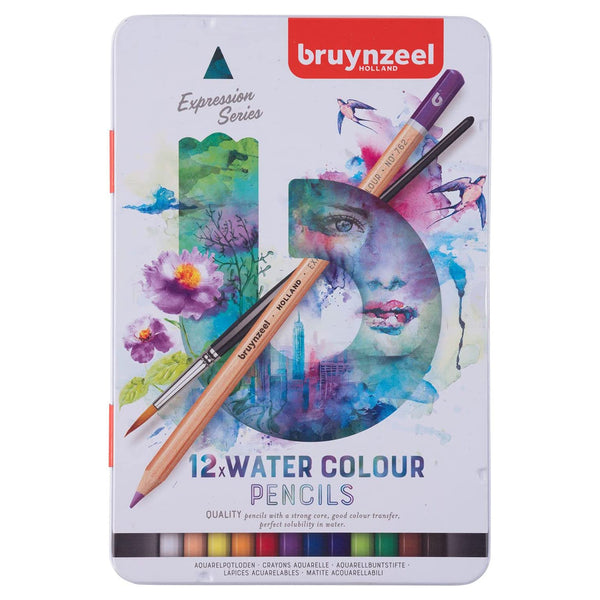 Bruynzeel Expression Set of 12 Assorted Watercolor Pencils