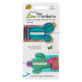 Cactus Linemarkers Set of 2 Magnetic Bookmarks Page Marker