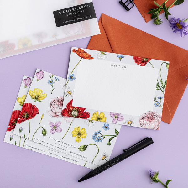 Champ de Fleur - Notecards pack of 6 Catherine Lewis Design
