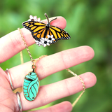 Chrysalis Necklace Monarch Butterfly Chrysalis