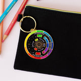 Color Wheel Enamel Keychain