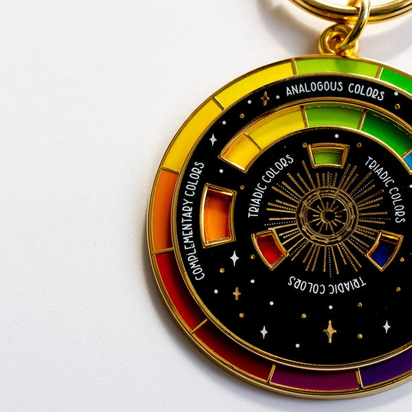 Color Wheel Enamel Keychain