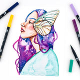 Dual Brush Pen Art Markers Galaxy 10-Pack