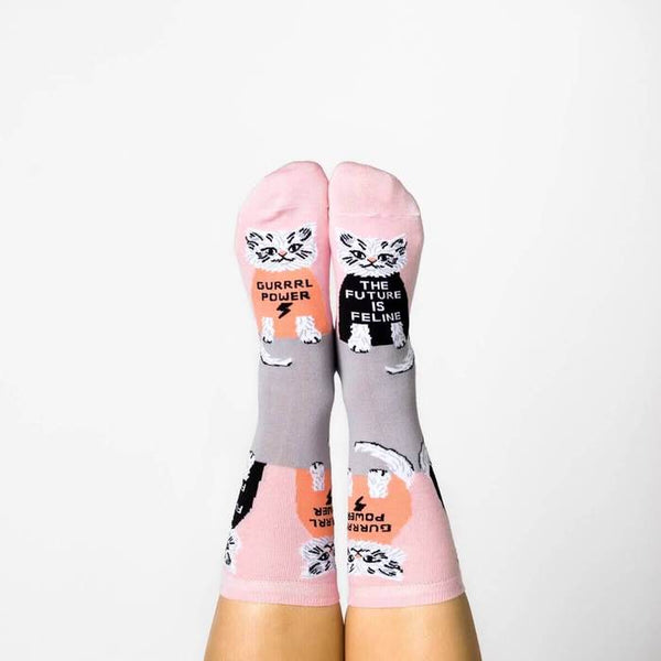 Women's Future Is Feline Crew Socks