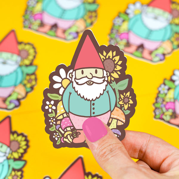 Garden Gnome Vinyl Sticker