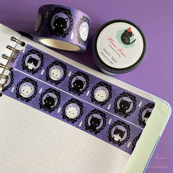 Gothic Cat Washi Tape