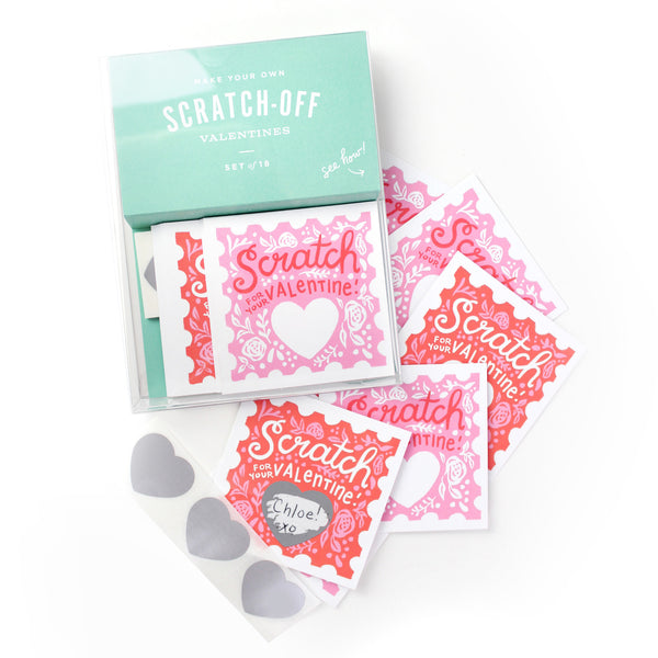 Valentine's Day Cards Hide a secret message in a scratch-off! Write your message, cover it with the scratch-off sticker provided, then scratch to reveal!