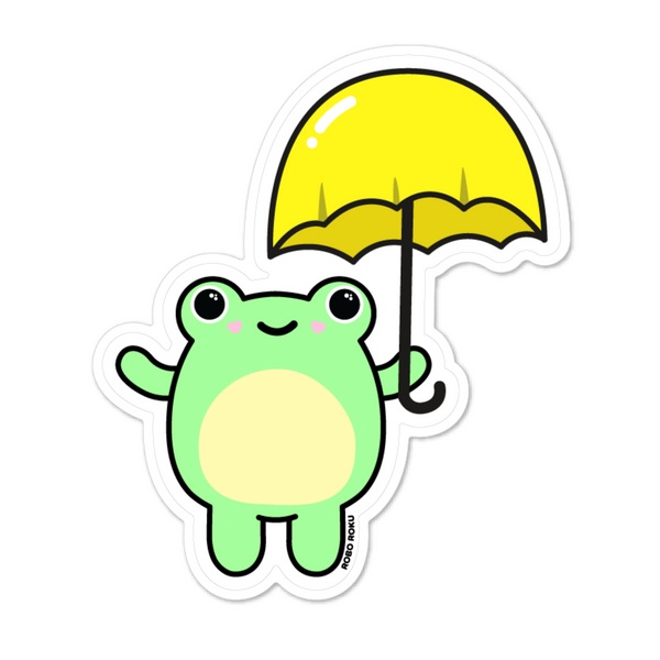 Robo Roku LILY FROG UMBRELLA GLOSSY LAMINATED STICKER