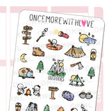 "The Great Outdoors" Camping Planner Sticker