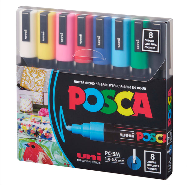 solo smog Winkelcentrum POSCA Paint Marker Set 8-Color PC-5M Medium – Little Craft Place
