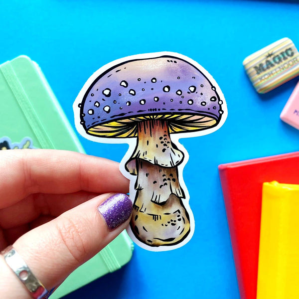 Purple Mushroom Sticker