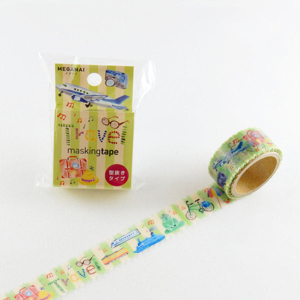 Travel Round Top Masking Tape • Atelier Apartment Die Cut Washi Tape