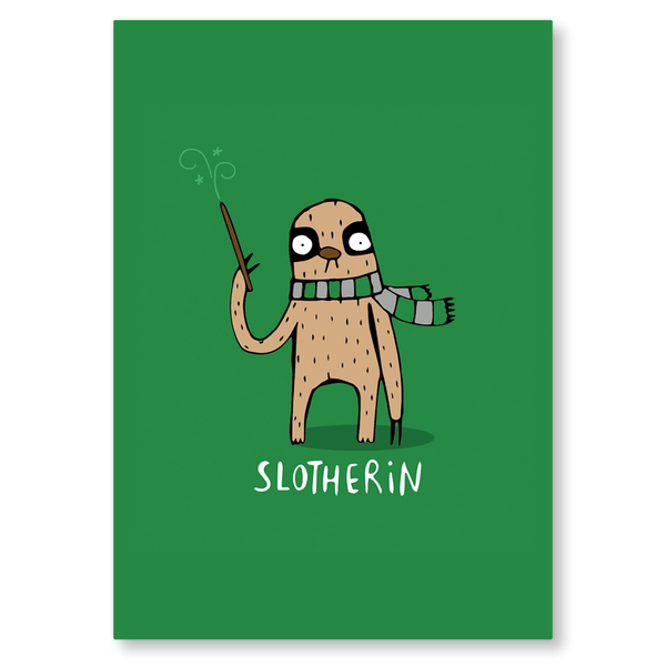 Inspired by Harry Potter Slytherin - Slotherin Postcard