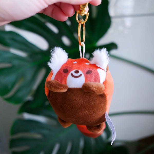 Super Fluffy Red Panda Keychain Plushie