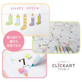 Zebra Clickart Knock Sign Pen 0.6 mm - 12 Color Set Pale