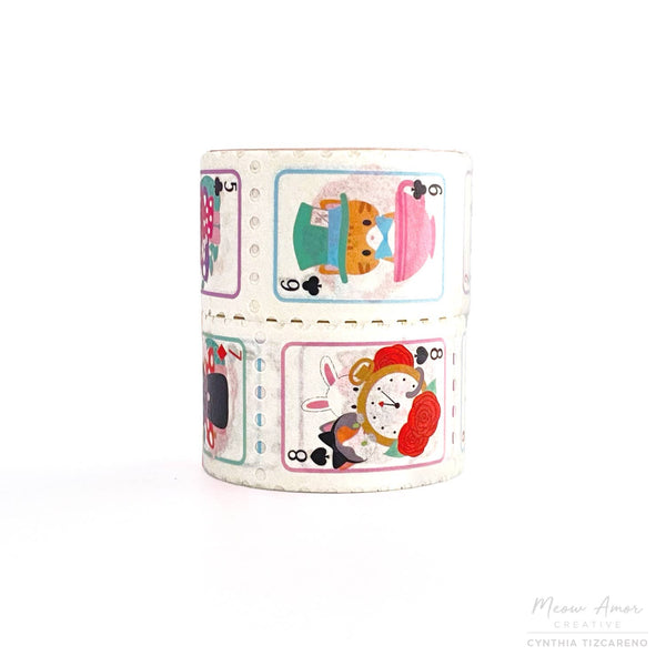 Wonderland Cats Stamp Washi Tape