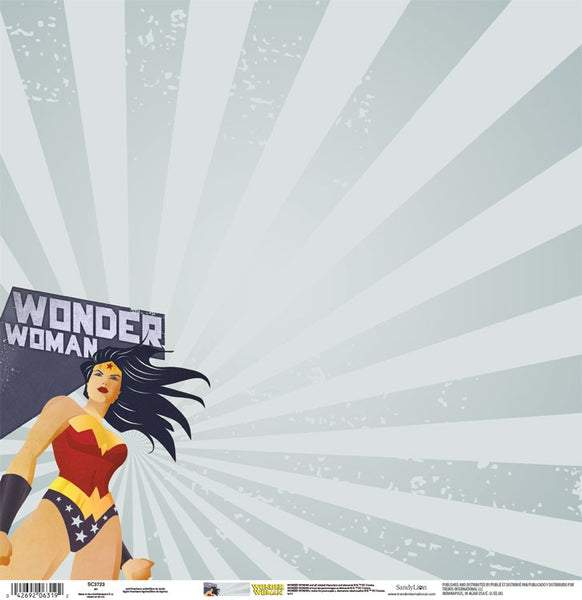 Wonder Woman Scrapbook Paper 12"x 12"