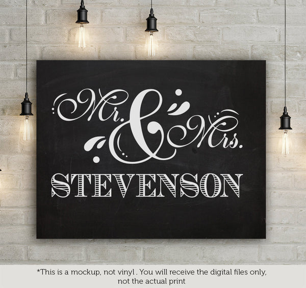 Mr and Mrs SVG file Cutting File Clipart in Svg, Eps, Dxf ...