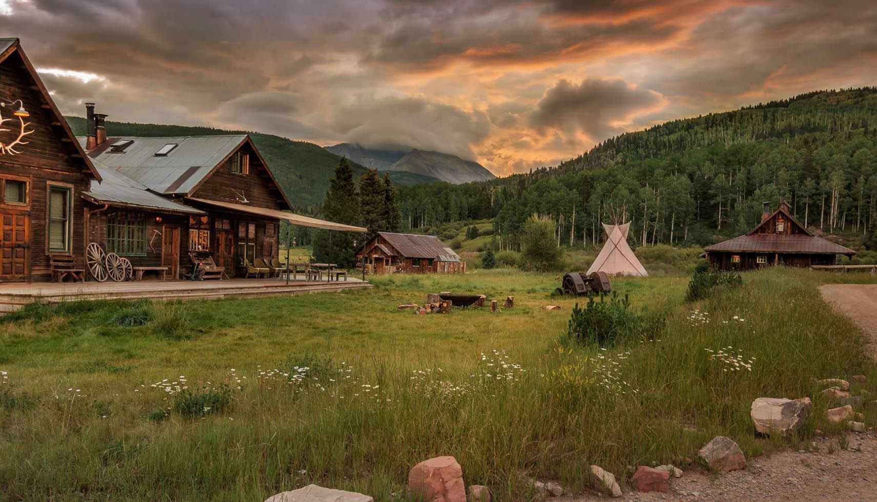 A few of the rooms at Dunton Hot Springs, Colorado