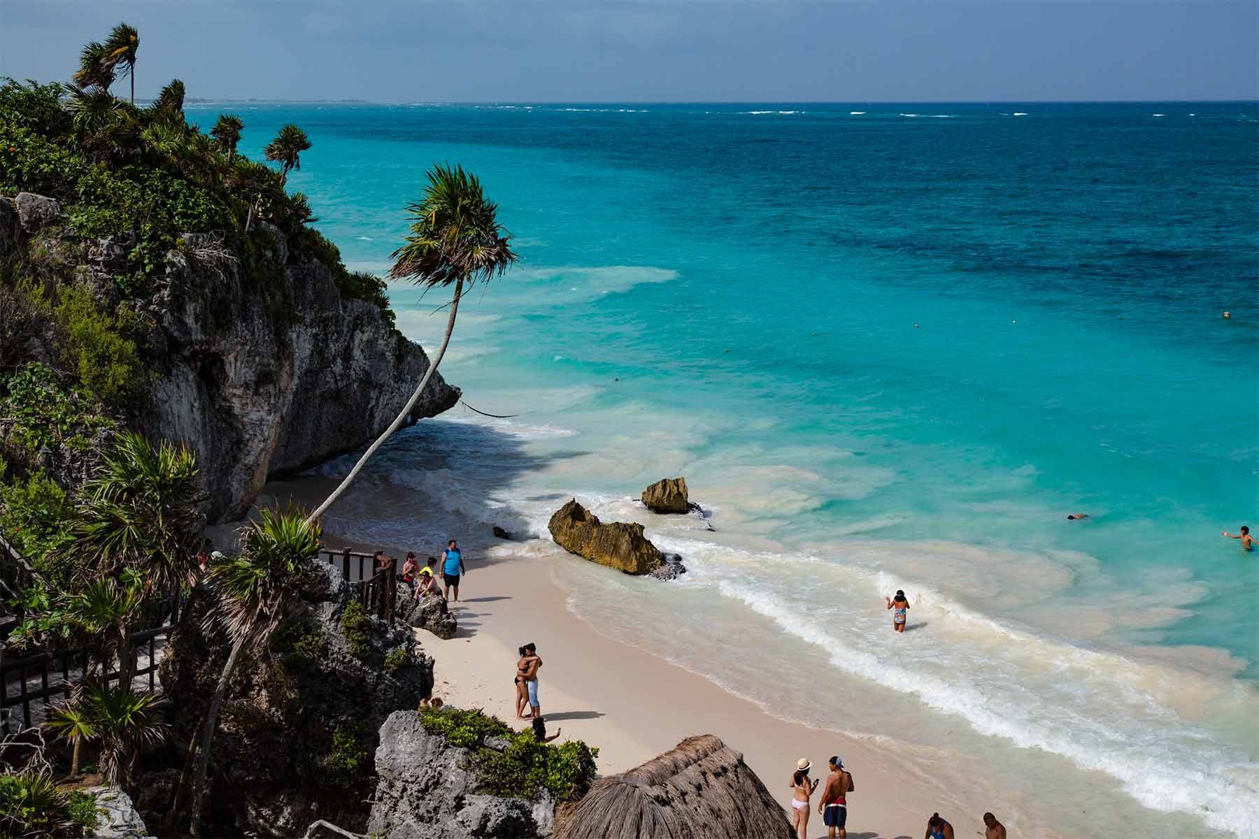 The coastline of Tulum Mexico