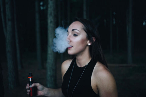Vaping ejuice in the woods
