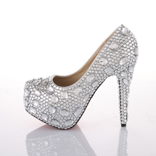 silver prom shoes low heel