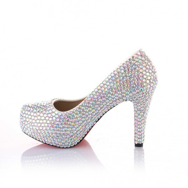 crystal prom shoes