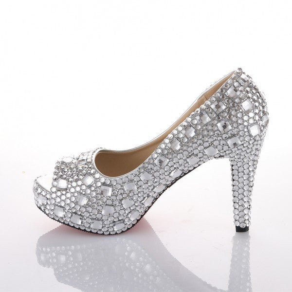 peep toe wedding shoes low heel