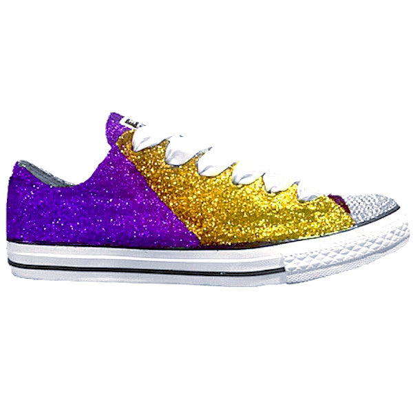 purple and gold converse