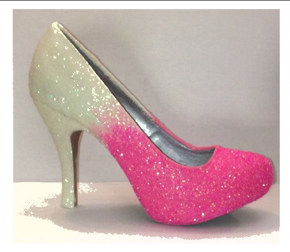 glitter ombre shoes